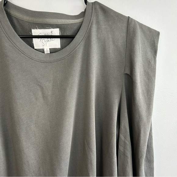 Grey State Cindy Puff Shoulder Long Sleeve Pullover Nightfall Sweatshirt Size 4 - Picture 3 of 11